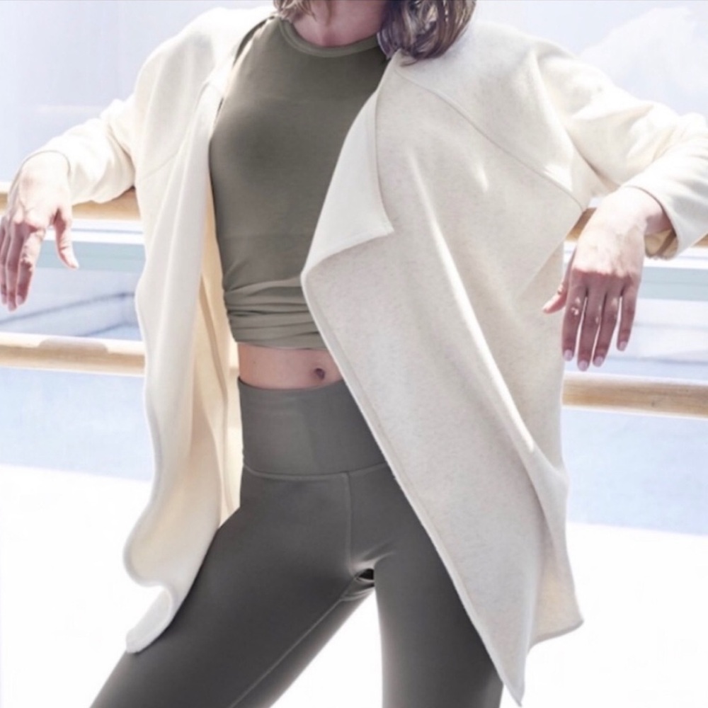 Athleta Cozy Karma Wrap Size Small | Soft Fleece Lined Open Cardigan Sweater